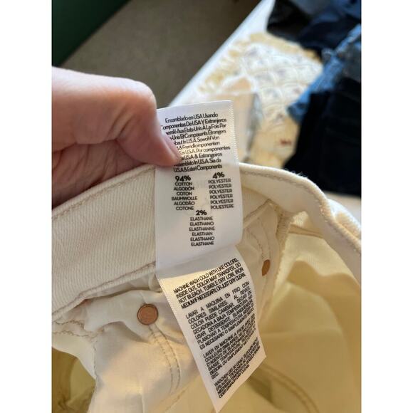 Mother The Tomcat Ankle Jeans Cream Puff Off White Size 29 - Picture 11 of 11